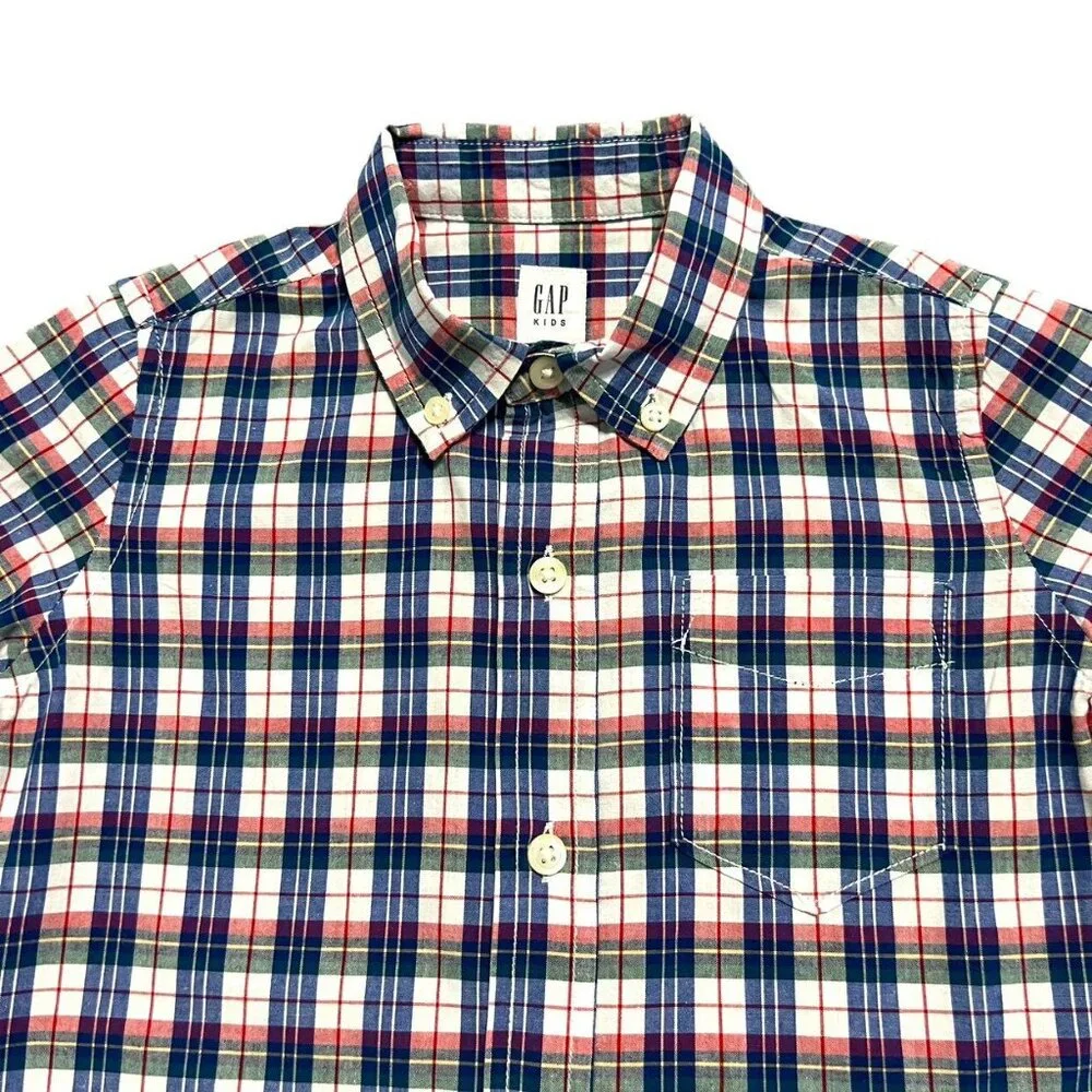 Gap Kids XS 4-5Y Plaid Button Down Shirt